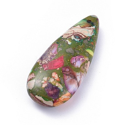 Natural Regalite/Imperial Jasper/Sea Sediment Jasper Pendants G-F590-07-1