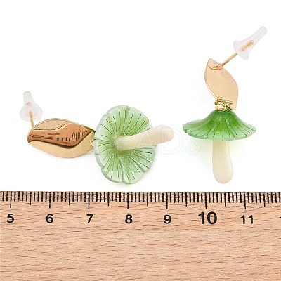 Alloy Stud Earrings AL-CBA6127-01G-1