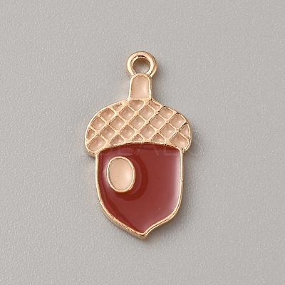 Thanksgiving Day Alloy Enamel Pendants PALLOY-WH0107-03KCG-1