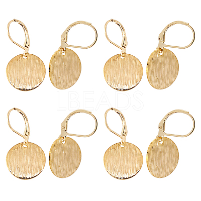 4Pair Brass Leverback Earrings EJEW-HS00002-1