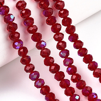 Electroplate Glass Beads Strands X1-EGLA-A034-T6mm-L20-1