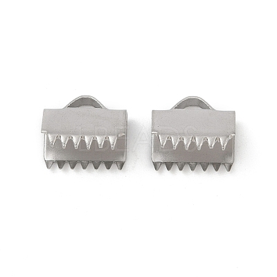 304 Stainless Steel Ribbon Crimp Ends STAS-E471-05J-P-1