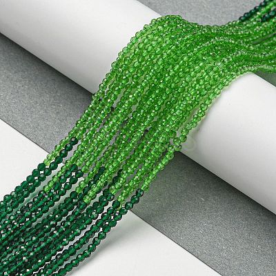 Transparent Gradient Color Glass Beads Strands GLAA-H021-01A-32-1