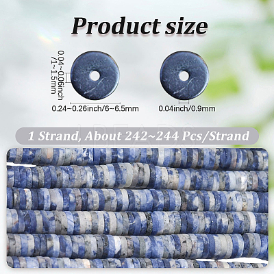1 Strand Natural Sodalite Beads Strands G-PA0001-47-1