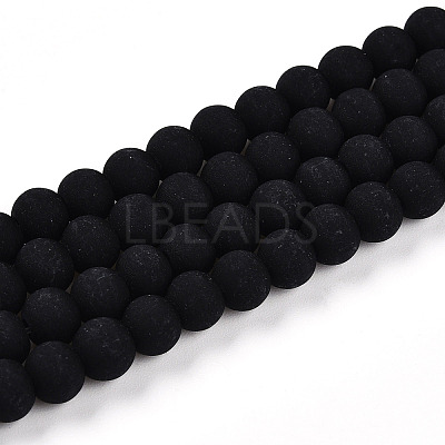 Opaque Glass Beads Strands GLAA-T032-P6mm-MD01-1