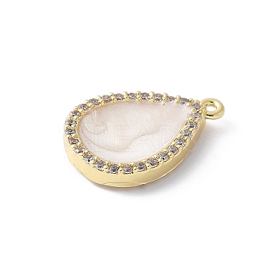 Brass Micro Pave Cubic Zirconia Pendants KK-K399-02G-01-1