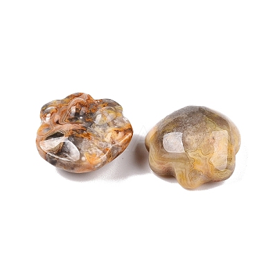 Natural Crazy Agate Cat Paw Print Figurines DJEW-N003-03F-1
