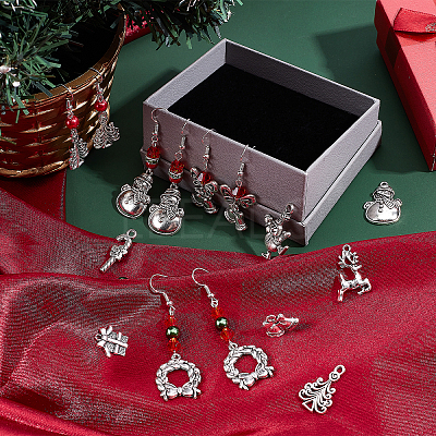 DIY Christmas Drop Earring Making Kits DIY-SC0019-35-1