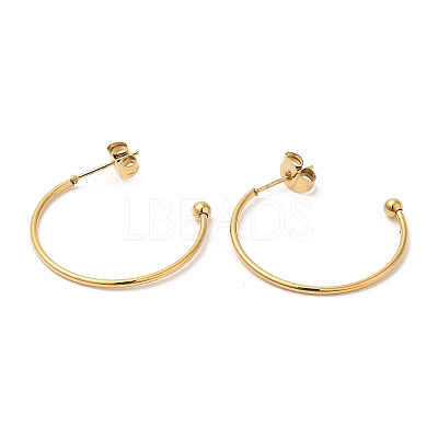 304 Stainless Steel Stud Earring X-EJEW-H134-02B-G-1