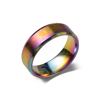 201 Stainless Steel Wide Band Finger Rings for Women Men RJEW-WH0009-13H-M-1