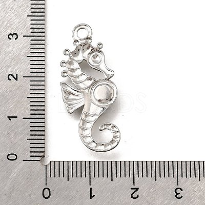 304 Stainless Steel Pave Natural White Shell Pendants STAS-C122-21D-02P-1