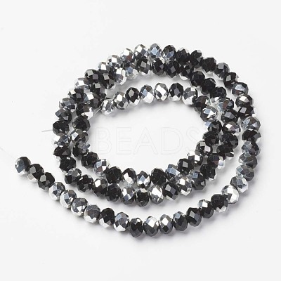 Electroplate Transparent Glass Beads Strands EGLA-A034-T8mm-M01-1