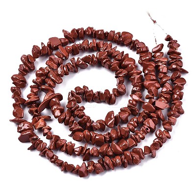 Natural Howlite Chip Beads Strands G-M205-27A-1