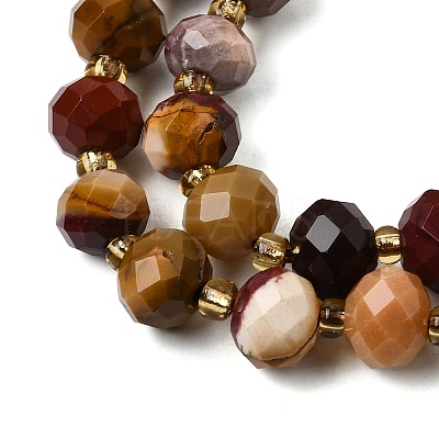 Natural Mookaite Beads Strands G-D105-B04-1