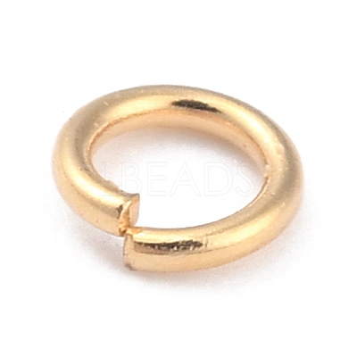 Rack Plating Brass Jump Rings X-KK-O139-18B-G-1