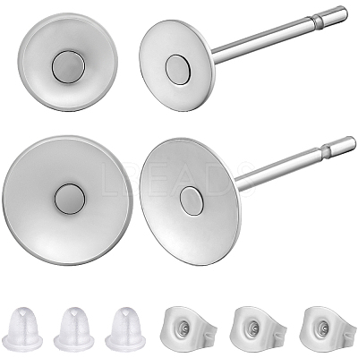 240Pcs 2 Style 304 Stainless Steel Stud Earring Findings DIY-BBC0001-93-1