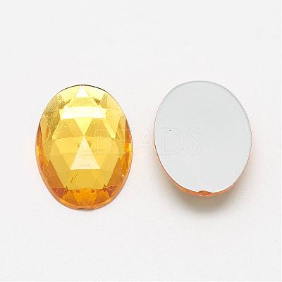 Acrylic Rhinestone Flat Back Cabochons GACR-Q011-30x40-09-1