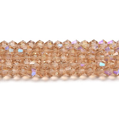 Transparent Electroplate Glass Beads Strands EGLA-A039-T3mm-L12-1
