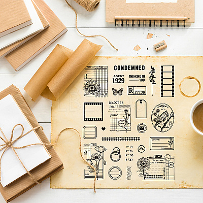 Rubber Clear Stamps DIY-WH0251-009-1