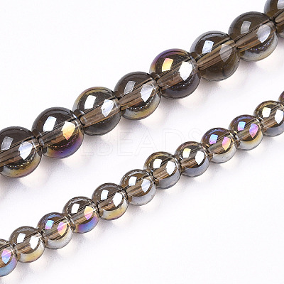 Electroplate Transparent Glass Beads Strands GLAA-T032-T8mm-AB02-1
