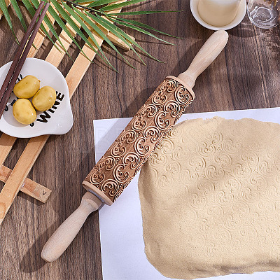 Wooden Rolling Pin AJEW-WH0609-909C-1