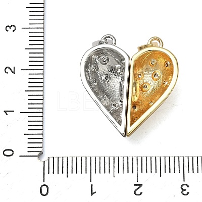 Valentine's Day Brass Micro Pave Clear Cubic Zirconia Split Pendants KK-A293-28A-G-1