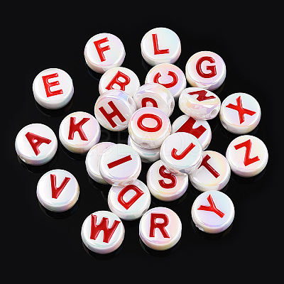 UV Plating Enamel Acrylic Beads PACR-N015-01F-1