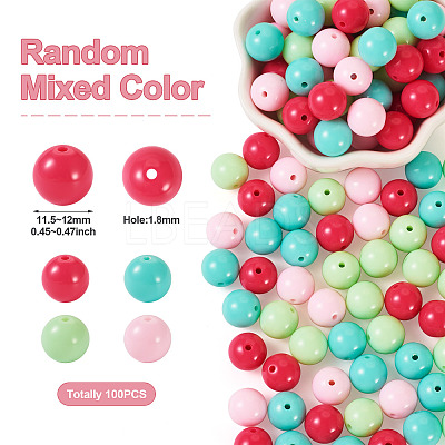 Opaque Acrylic Beads OACR-TAC0014-06F-1
