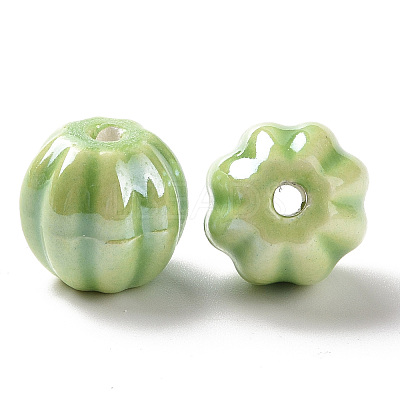 Glazed Porcelain Beads PORC-G010-01G-1