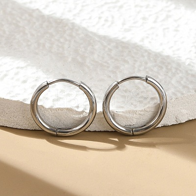 Non-Tarnish 304 Stainless Steel Huggie Hoop Earrings for Women EJEW-F280-07B-P-1