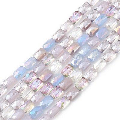 Gradient Color Electroplate Glass Bead Strands GLAA-E042-01B-1