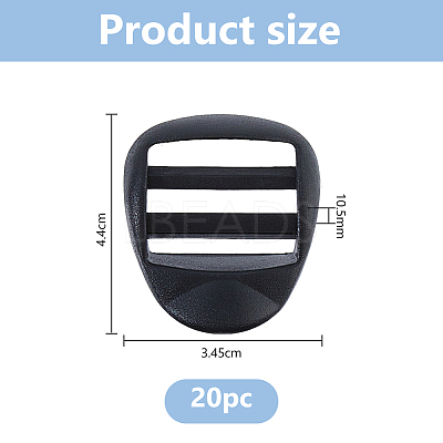 20Pcs POM Plastic Ladder Lock Slider Buckles FIND-DC0007-82-1
