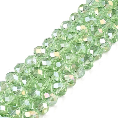 Electroplate Glass Beads Strands EGLA-A044-T6mm-B09-1