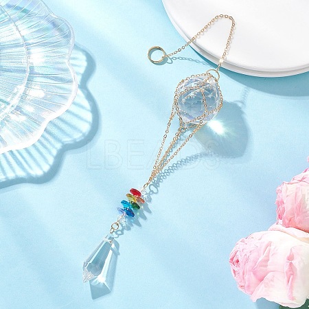 Glass Hot Air Balloon Hanging Suncatchers HJEW-JM04569-01-1