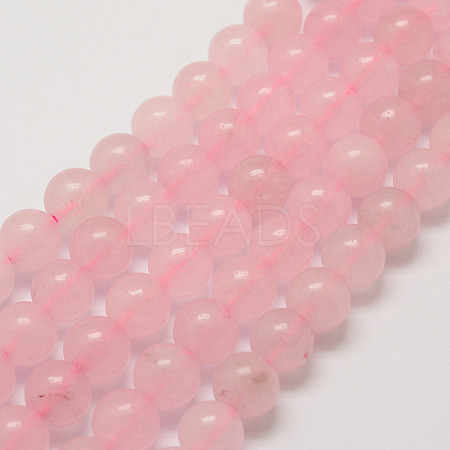 Natural Rose Quartz Beads Strands X-G-P281-02-8mm-1