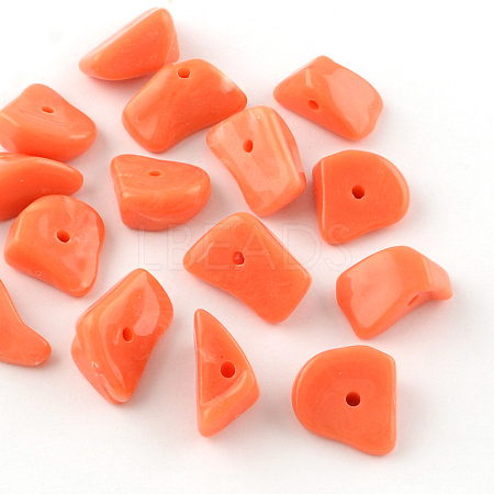 Chip Imitation Gemstone Acrylic Beads X-OACR-R021-15-1