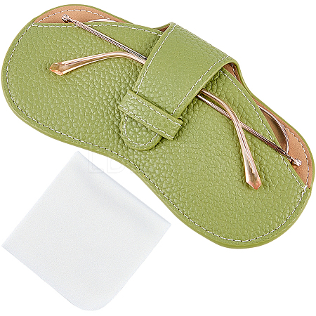 1Pc PU Leather Glasses Case AJEW-CN0006-94D-1