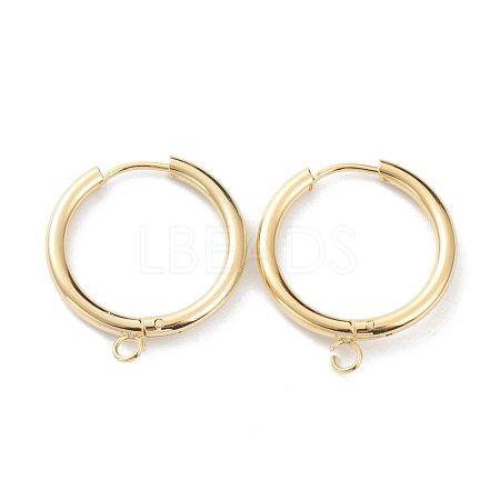 201 Stainless Steel Huggie Hoop Earring Findings STAS-P283-01I-G-1