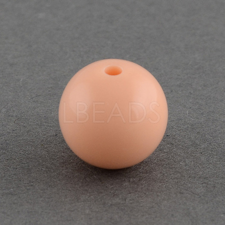 Solid Chunky Bubblegum Acrylic Ball Beads SACR-R835-6mm-07-1