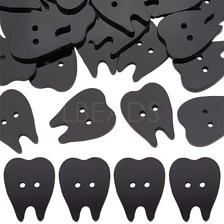 60Pcs Acrylic Buttons BUTT-PH0001-59B-02-1