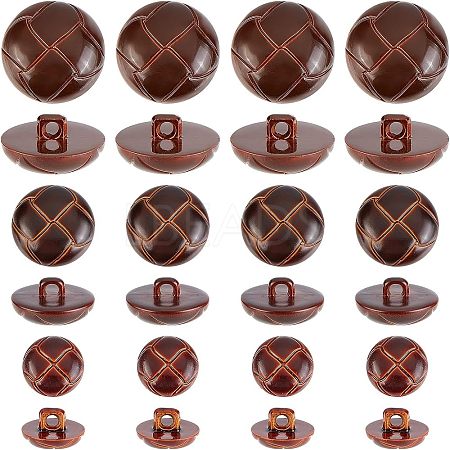 100Pcs 1-Hole Plastic Buttons BUTT-CA0001-05B-1