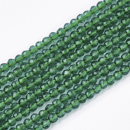 Electroplate Transparent Glass Beads Strands X-EGLA-N002-03C-1