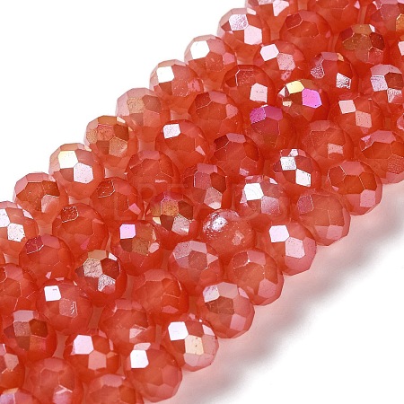 Baking Electroplate Glass Beads Strands DGLA-A039-J10mm-B01-1
