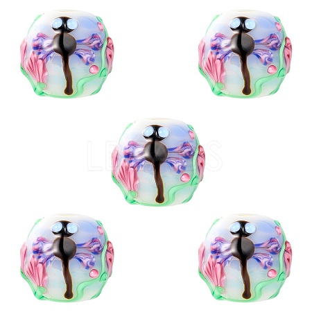 5Pcs Handmade Lampwork Beads LAMP-SZ0001-50D-1
