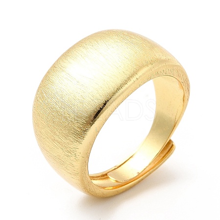 Rack Plating Brass Plain Band Adjustable Ring for Women RJEW-E064-18G-1