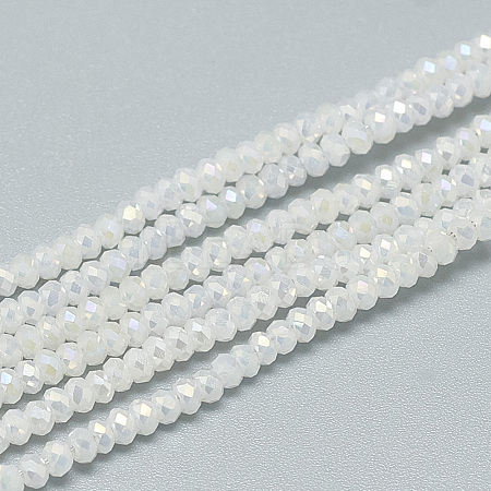 Electroplate Glass Beads Strands EGLA-Q112-A03-1