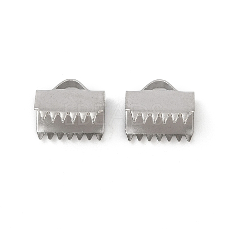 304 Stainless Steel Ribbon Crimp Ends STAS-E471-05J-P-1