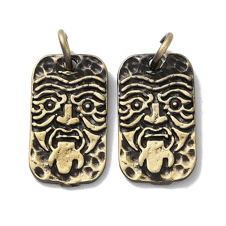 Tibetan Style Brass Pendants KK-M284-39AB-1