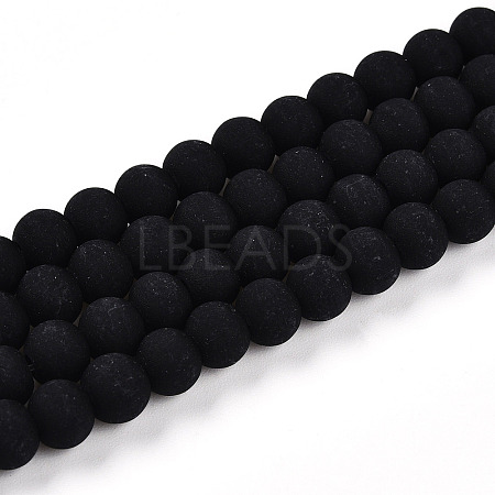 Opaque Glass Beads Strands GLAA-T032-P6mm-MD01-1