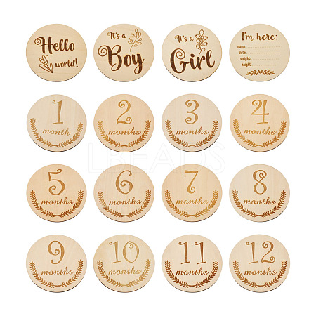 Basswood Milestone Cards WOOD-TA0001-41A-1